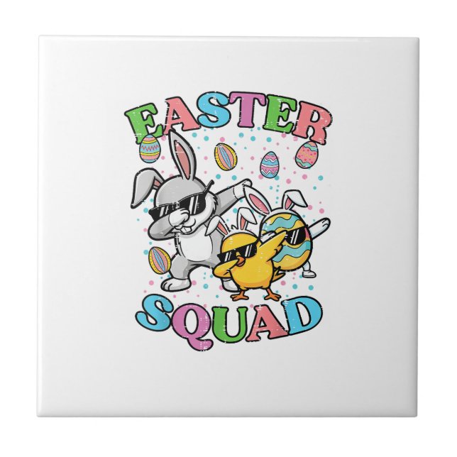 Azulejo Easter Squad Bunny Egg Chick Dab Crew Matching Men (Frente)