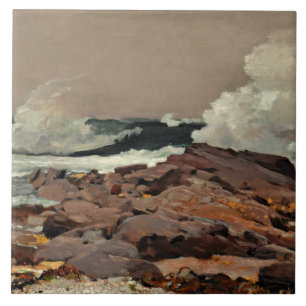 Azulejo Eastern Point, arte fino de Winslow Homer