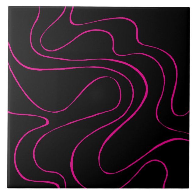 Azulejo Ebb y Flow 2 - Magenta y negro (Frente)