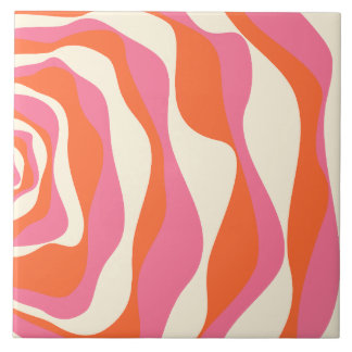 Azulejo Ebb y Flow 4 - Rosa, Naranja y Crema