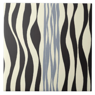 Azulejo Ebb y Flow en negro, gris y crema