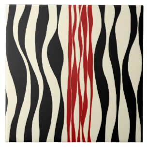 Azulejo Ebb y Flow - Rojo y Crema