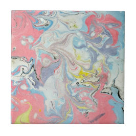 Azulejo Ebru Arte Pastel Abstracto