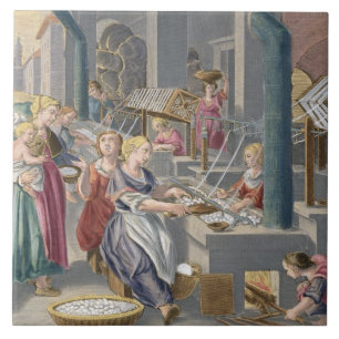 Azulejo Ebullición de los capullos para destruir el