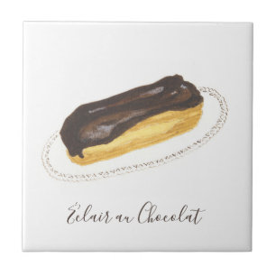 Azulejo Éclair au Chocolat acuarela