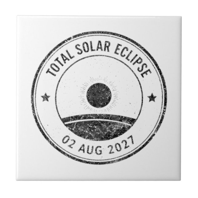 Azulejo Eclipse solar del 2 de agosto de 2027 (Frente)