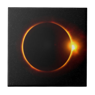 Azulejo Eclipse solar Sun oscuro y luna