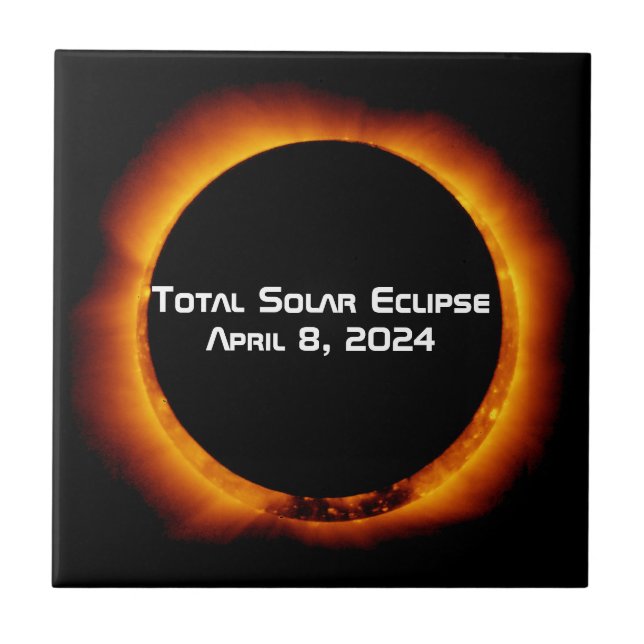 Azulejo Eclipse solar total de 2024 (Frente)
