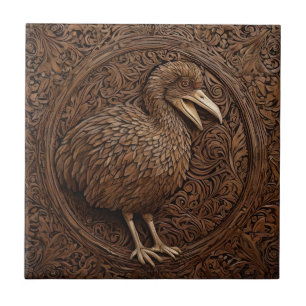 Azulejo "Ecos de extinción: Arte Dodo Wood"