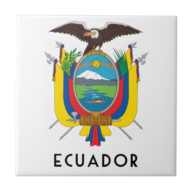 Azulejo Ecuador - símbolo/escudo de (Frente)