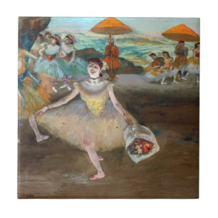 Azulejo Edgar Degas - Bailarina con ramo, inclinándose en