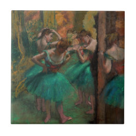 Azulejo Edgar Degas - Bailarinas, rosadas y verdes