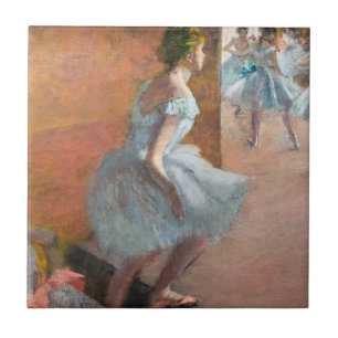 Azulejo Edgar Degas - Bailarinas trepando una escalera