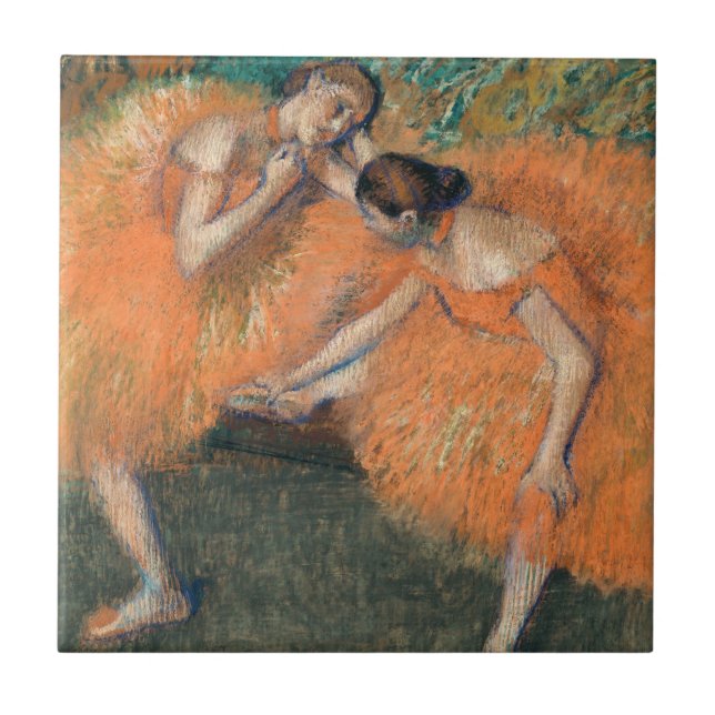 Azulejo Edgar Degas Dos Bailarinas, ámbar (Frente)