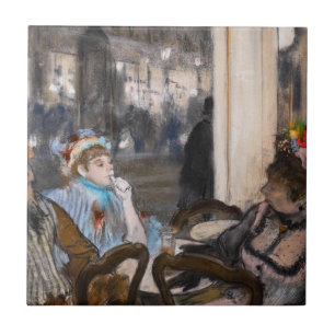 Azulejo Edgar Degas - Mujeres en una terraza de café por l
