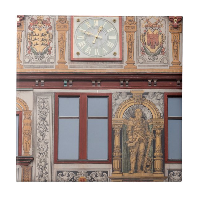 Azulejo Edificio del casco antiguo Frescos (Frente)