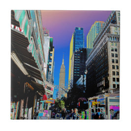 Azulejo Edificio Empire State del 42° Poster de St. New Yo