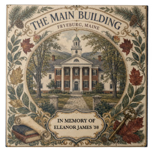 Azulejo Edificio Principal Personalizado Fryeburg Maine Ex