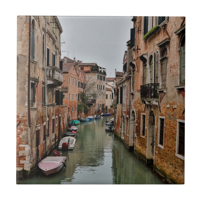 Azulejo Edificios a lo largo de los canales de Venecia (Frente)