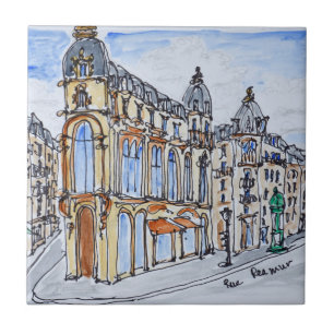 Azulejo Edificios en la calle Reaumur, París, Francia