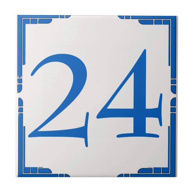 Azulejo Editar número de casa de cambio, azul (Frente)