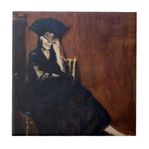 Azulejo Edouard Manet - Berthe Morisot con un abanico