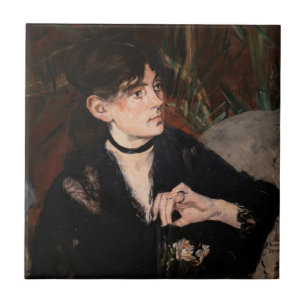 Azulejo Edouard Manet - Berthe Morisot con un abanico 1874