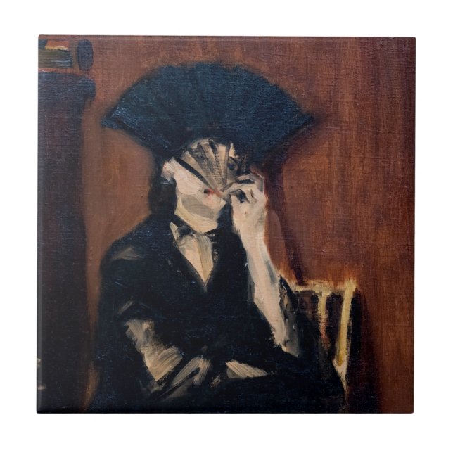 Azulejo Edouard Manet - Berthe Morisot con un ventilador (Frente)