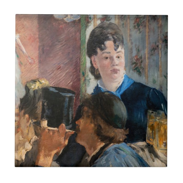 Azulejo Edouard Manet - Camarera Sirviendo Cerveza (Frente)