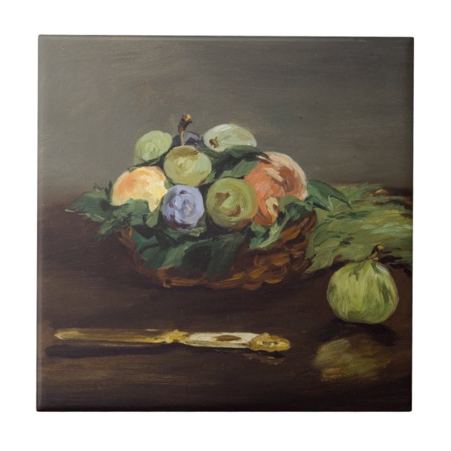 Azulejo Edouard Manet - Canasta de Frutas (Frente)