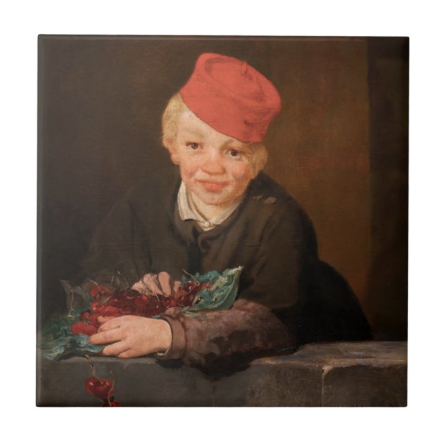 Azulejo Edouard Manet - Chico con cerezas (Frente)
