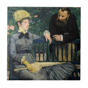 Azulejo Edouard Manet - En el Invernadero