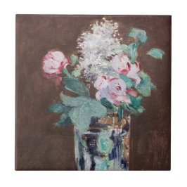 Azulejo Edouard Manet - Flores en una bolsa de cristal