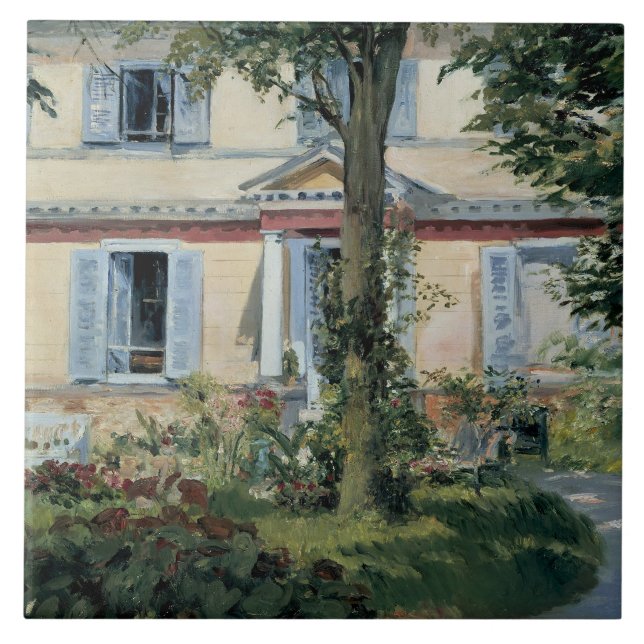 Azulejo Edouard Manet - La casa en Rueil (Frente)