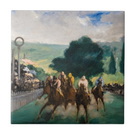 Azulejo Edouard Manet - Las carreras en Longchamp