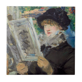 Azulejo Edouard Manet - Mujer leyendo