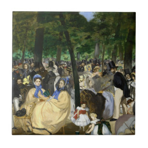 Azulejo Edouard Manet - Música en los jardines de las Tull