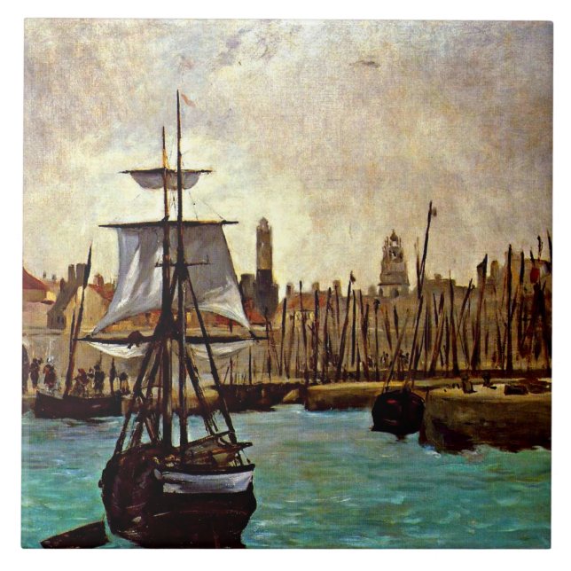 Azulejo Edouard Manet - The Port of Bordeaux (Frente)