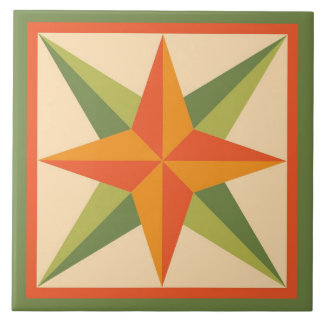 Azulejo Edredón Trivet - bloque biselado de la estrella