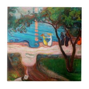 Azulejo Edvard Munch - Baile en la playa