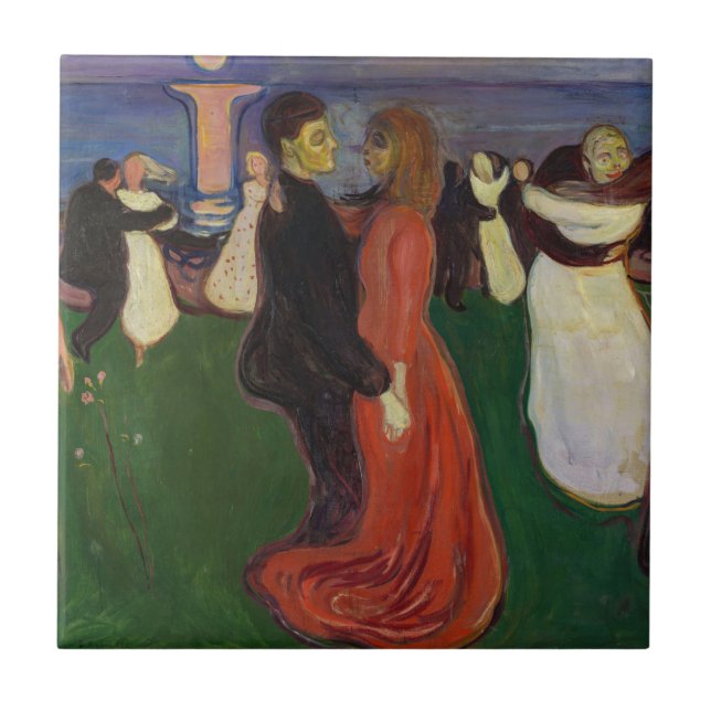 Azulejo Edvard Munch - El baile de la vida (Frente)