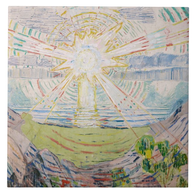 Azulejo Edvard Munch - El Sol (Frente)