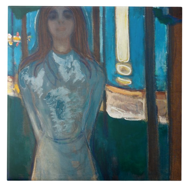 Azulejo Edvard Munch - La voz, Noche de Verano (Frente)