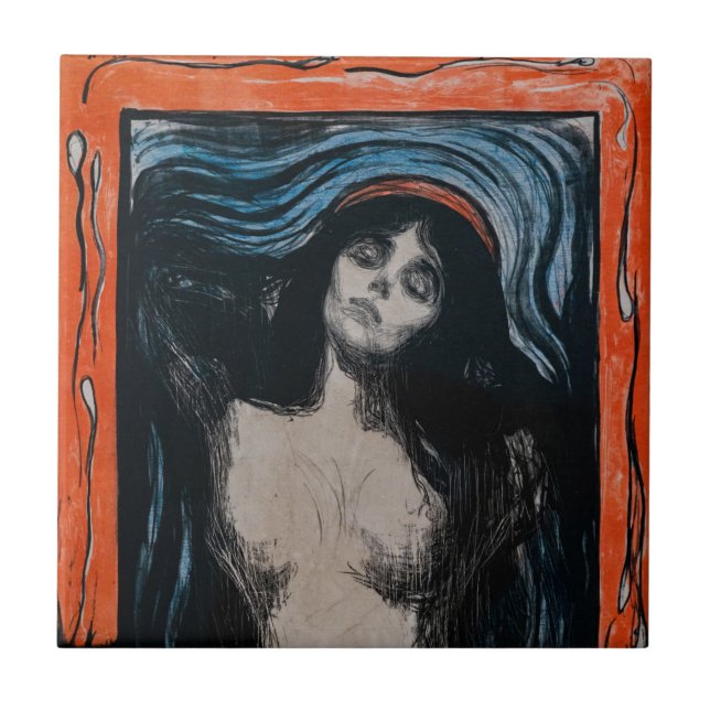 Azulejo Edvard Munch - Madonna Litografía (Frente)