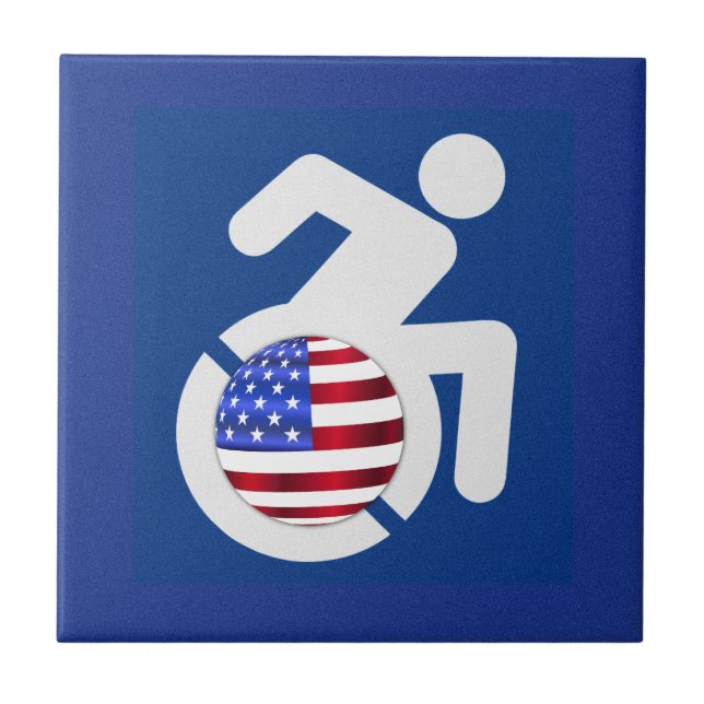 Azulejo EE.UU. con discapacidad (Frente)