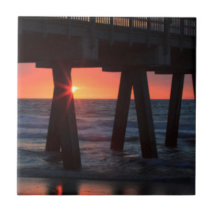 Azulejo EE.UU., Georgia, Isla Tybee, Pier Tybee