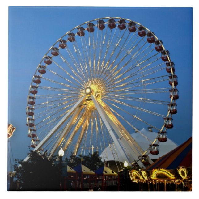 Azulejo EE.UU., Illinois, Chicago, Cityscapes, Luz (Frente)