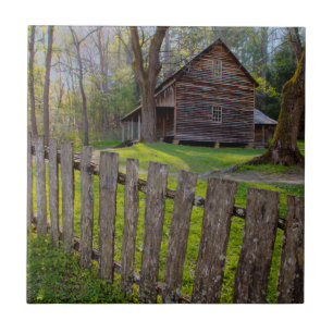 Azulejo EE. UU., Tennessee, Cabaña en Cades Cove