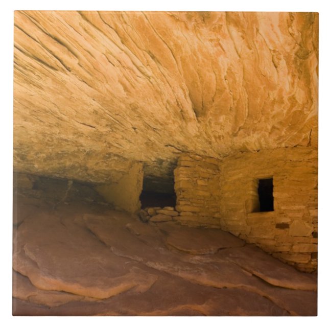 Azulejo EE. UU., Utah, Cedar Mesa, Mule Canyon. Arenisca (Frente)