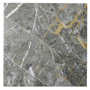 Azulejo Efecto de mármol gris moteado con venas pálidas